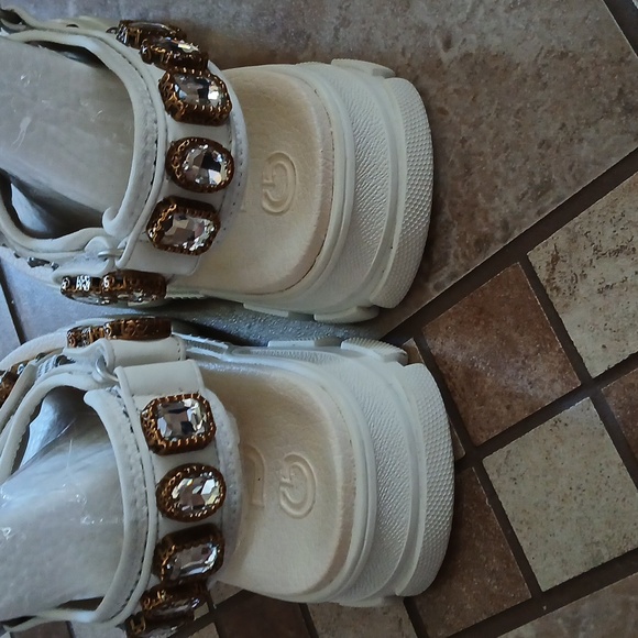 Gucci Leather and mesh sandal with crystals size 39 - Picture 8 of 11